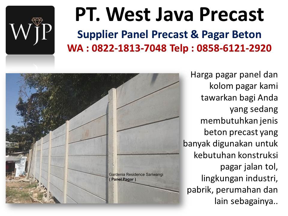 Pagar panel hubungi wa : 082218137048, pabrik pagar panel beton precast di Bandung.  Tembok-penahan-tanah-beton